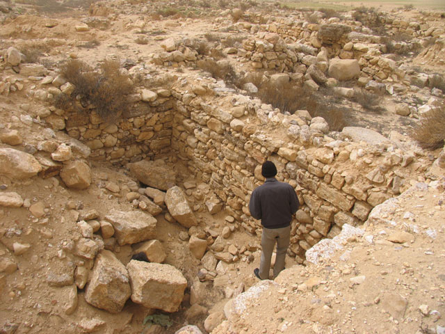 Excavated monastery at Tel Masos, near El Mustaqbal, a Bedouin School near Beer Sheva - Click for more images