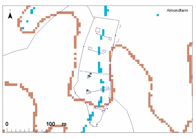 Map of an almond farm near Nitzana - Click for Full Size & Detail