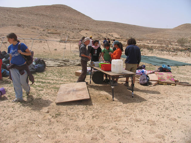 Camping in the farm as part of the information gathering activities at an ancient farm near Avdat - Click for more images