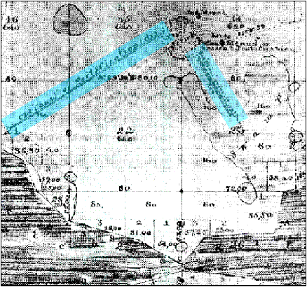 Map of Two Ancient Ortona Canals on Caloosahatchee River - Click for larger view