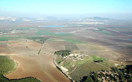 Aerial View of the Jezreel Valley and the Plains of Megiddo